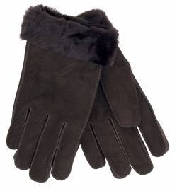 Nuka  Shearling Gloves, Dark brown